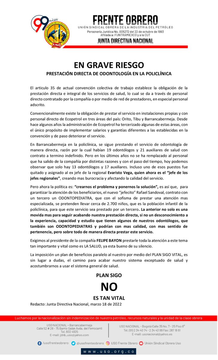 USO Colombia tweet media