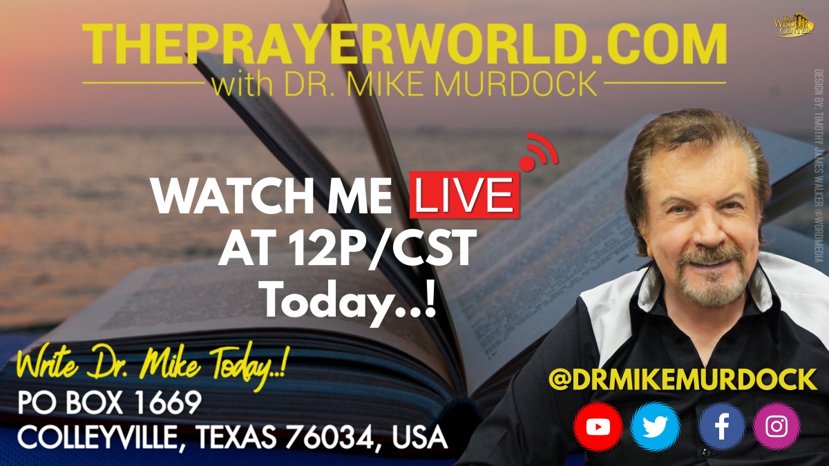 WordMedia's tweet photo. It would be great if you could watch @DrMikeMurdock at 12p CST today (Texas Time!)
#PastorTimWalker https://t.co/iqfoyKNU09