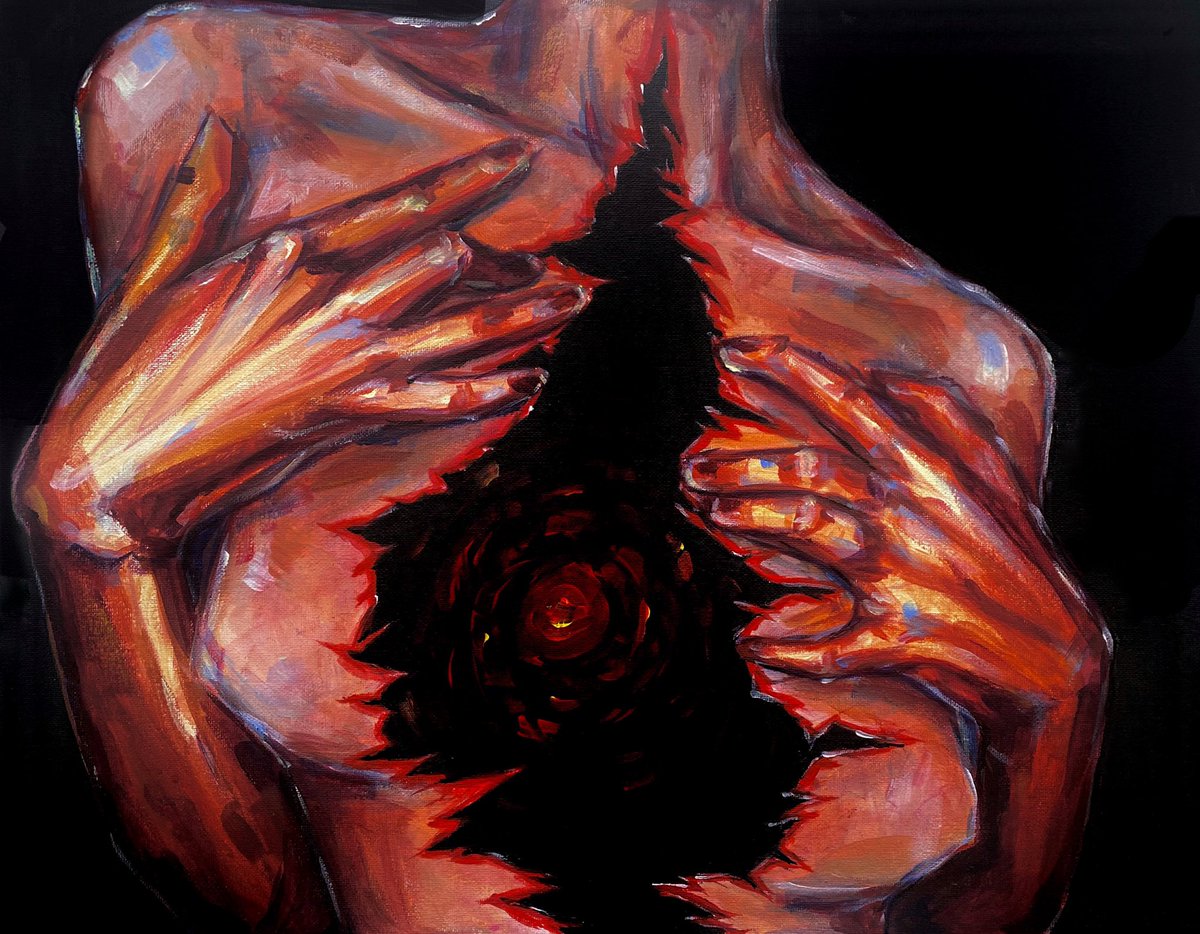 Good evening! 
I want to present you one of my favourite paintings, which now you can buy as an NFT! 

“Anxiety”
1/1     0.075 ETH

Please support and rt❤️ Love u🖤
🔗 opensea.io/assets/0x495f9… (the description is in there👇)