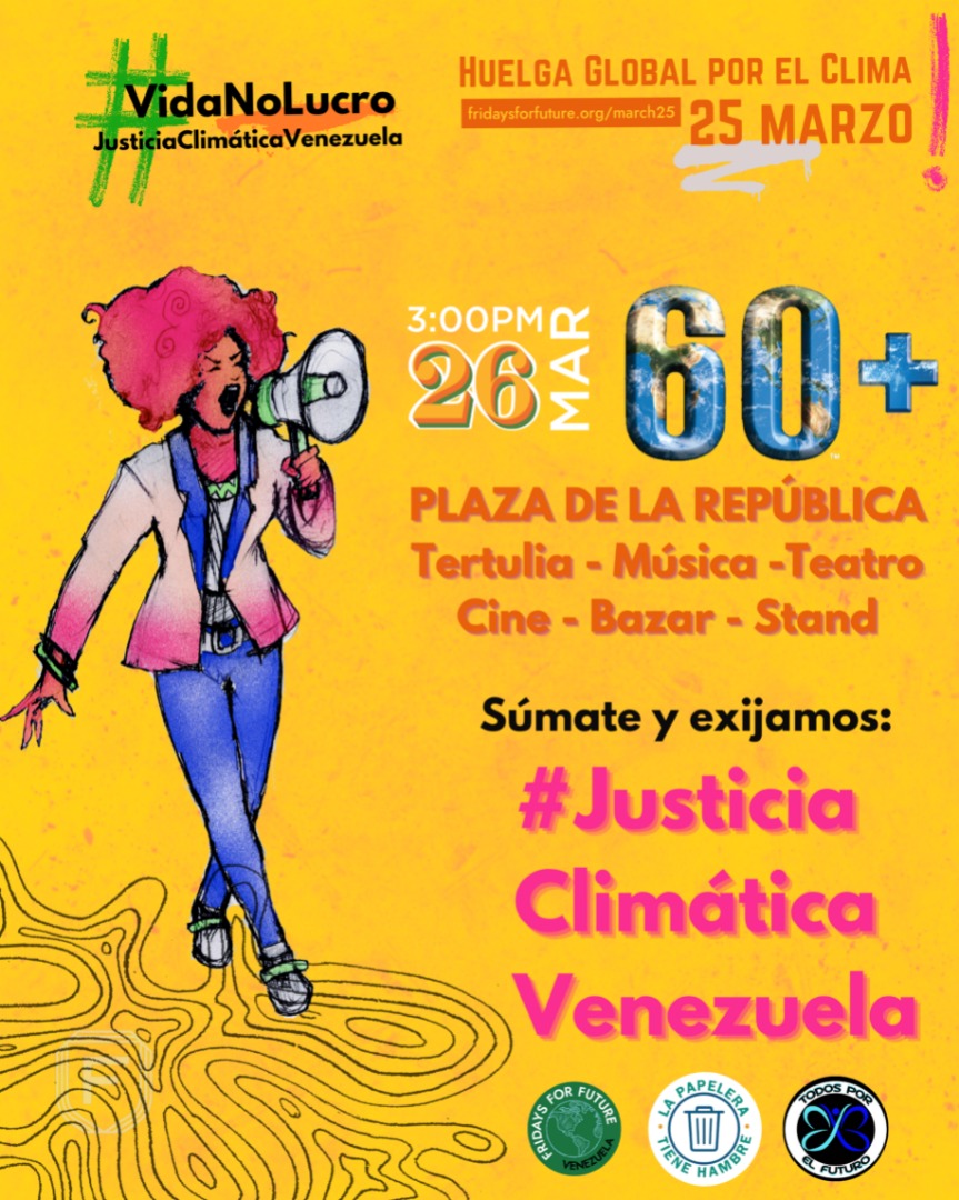#Maracaibo, como siempre muy activa en la Huelga Mundial por el Clima 

Conoce los detalles a través de nuestrxs amigxs de <a href="/elzulia_recicla/">elzulia_recicla</a> <a href="/LaPapeleraTH/">Fundación La Papelera Tiene Hambre</a> <a href="/CicloviasMcbo/">Ciclovías Maracaibo</a>

Llégate y exijamos:

#JusticiaClimáticaVenezuela
#PeopleNotProfit
#VidaNoLucro
#Venezuela
#25marzo