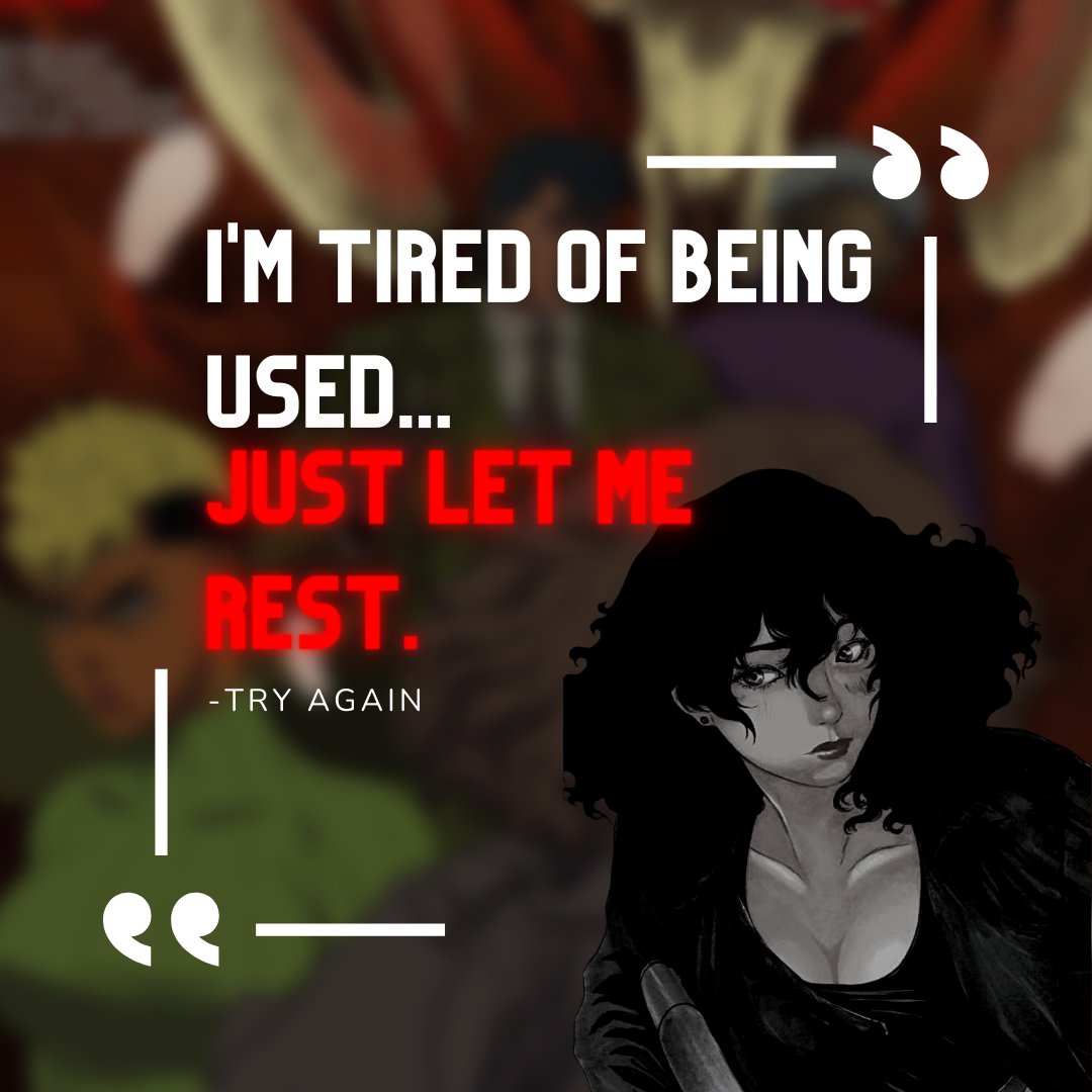 NoirCaesar's tweet photo. Everyone needs a breakβ¦ π
So why donβt you head on over to https://t.co/RzN43DbS8H and give yourself one!
Check out the Try Again crew:
Art:@winabaliw28
Creator:@illbrown_
Writer:@dapp_styles /John Lawrence (on Linkedin)
#quote #quotesdaily #manga #noircaesar #animequotes https://t.co/Ydp4mkXY7F