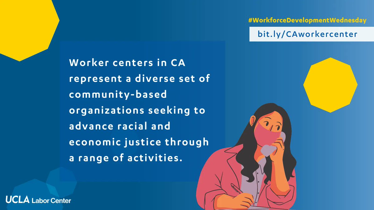 UCLALabor's tweet photo. Learn about California's worker centers at https://t.co/TV0e5cO33i
#WorkforceDevelopmentWednesday https://t.co/6i7Lh6tgZC