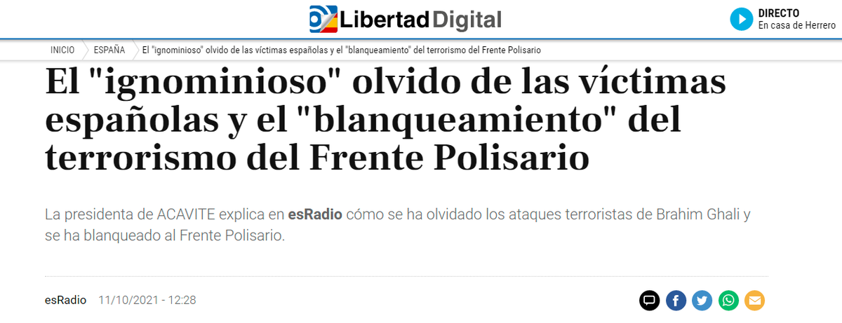 nourmouati's tweet photo. #España #Sahara Queda claro que los independentistas y proetarras de #BILDU y #ERC son los verdaderos valedores de los intereses de #Argelia y de su milicia #terrorista del #frentepolisario en contra de los intereses españoles, cuando abrirá los ojos el pueblo español... https://t.co/S48zObGEaw