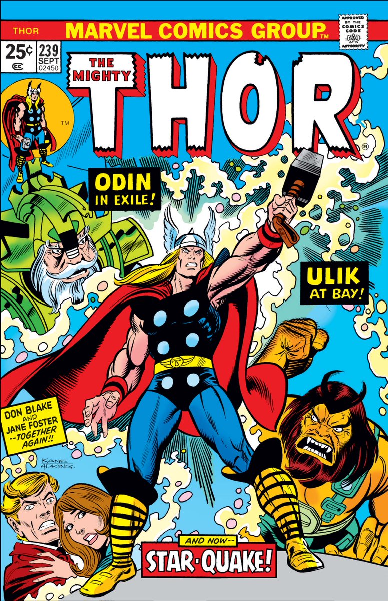 RT @YearOneComics: Thor #239-241 cover dated September-November 1975. https://t.co/YjaEA84SOH