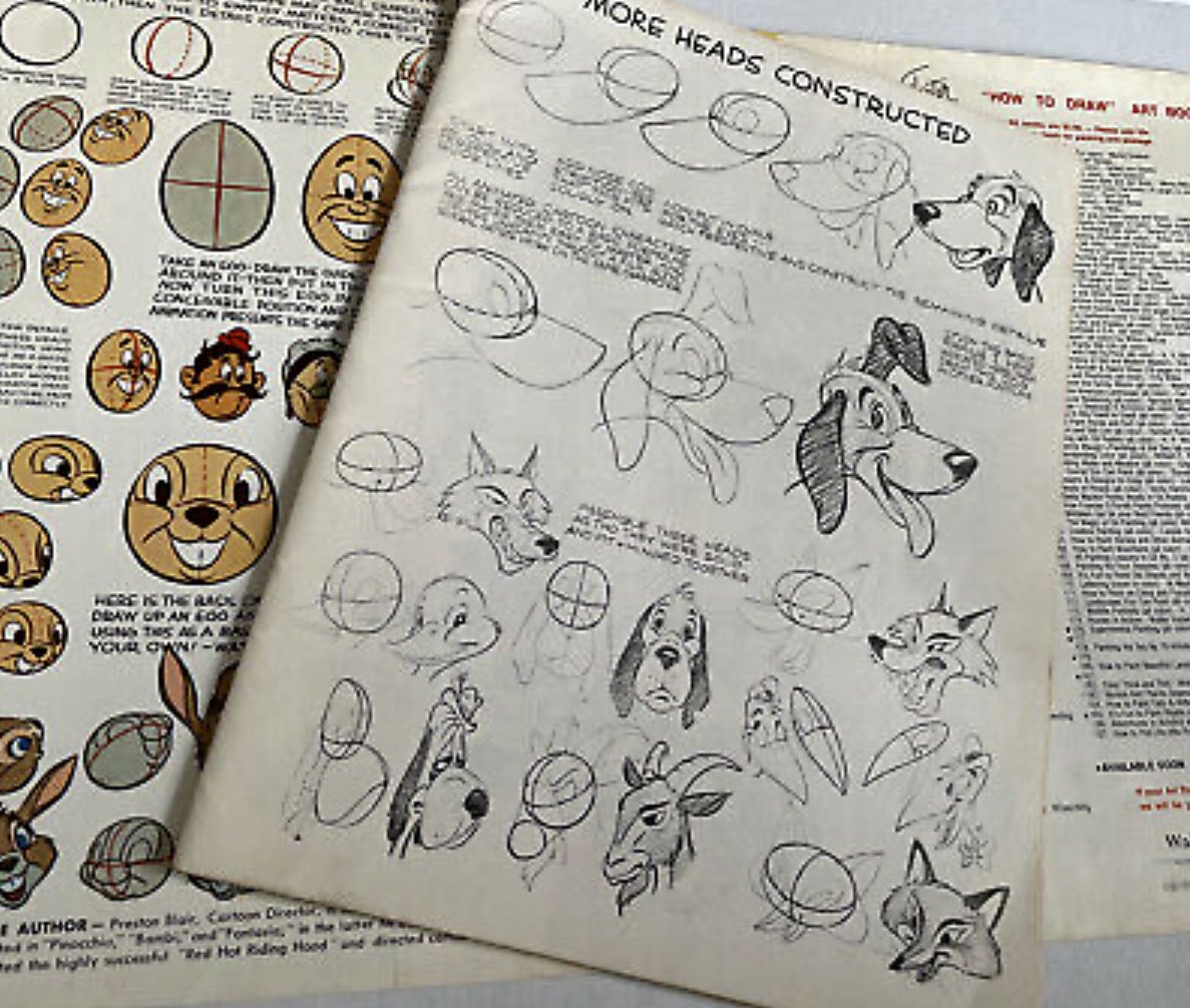 My parents bought this book on drawing and animation for me for my 10th birthday. Page for page, it remains the most informative, helpful book on designing, personality, energy, pictorial composition and storytelling I’ve ever read. Thank you Preston Blair and @WalterFoster.⁩