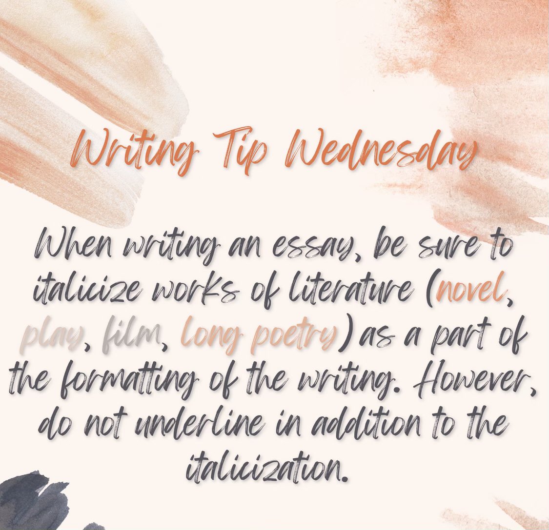 #WritingTipWednesday ✍🏻