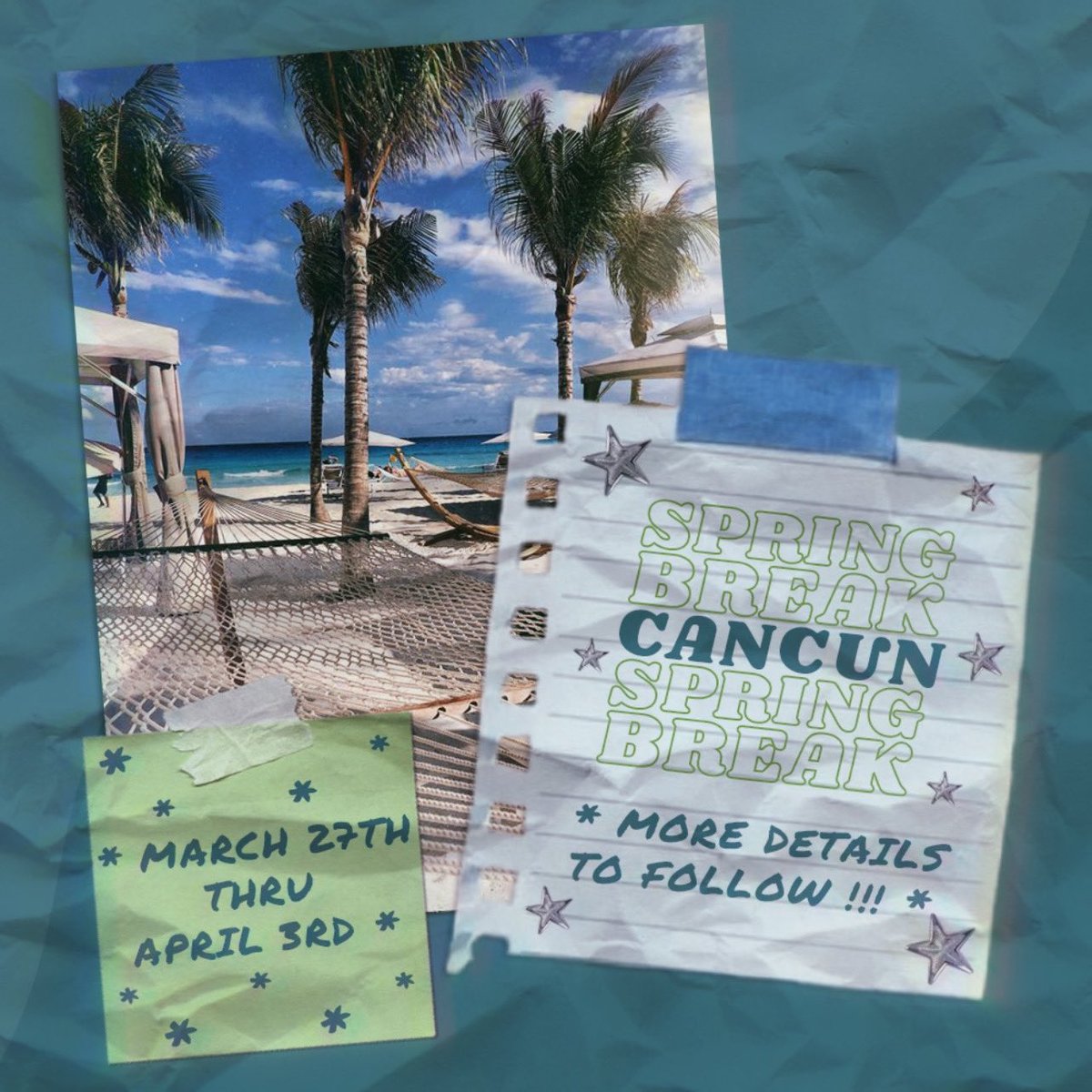 33LANDLORDS's tweet photo. ➦ 𝟑𝟑𝐁𝐋𝐕𝐃 ! pack your bags we’re going on 𝐬𝐩𝐫𝐢𝐧𝐠 𝐛𝐫𝐞𝐚𝐤 ! this 𝐬𝐮𝐧𝐝𝐚𝐲 𝐦𝐨𝐫𝐧𝐢𝐧𝐠 we’ll be flying out of JFK to start our week long adventure in sunny 𝐜𝐚𝐧𝐜𝐮𝐧, 𝐦𝐞𝐱𝐢𝐜𝐨 ! trip details will follow in the coming days ! 🌴🌊 °• https://t.co/rvzTWL39ed