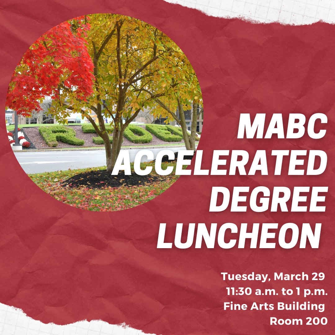 RiderMABC's tweet photo. This week’s Wake Up Wednesday is a reminder of the MABC accelerated degree luncheon that will take place on Tuesday, March 29 from 11:30 a.m. to 1 p.m. in Fine Arts Room 200. Click this link to RSVP: https://t.co/03ybBpaJ3H. We hope to see you there! https://t.co/Dad4R6hyuy