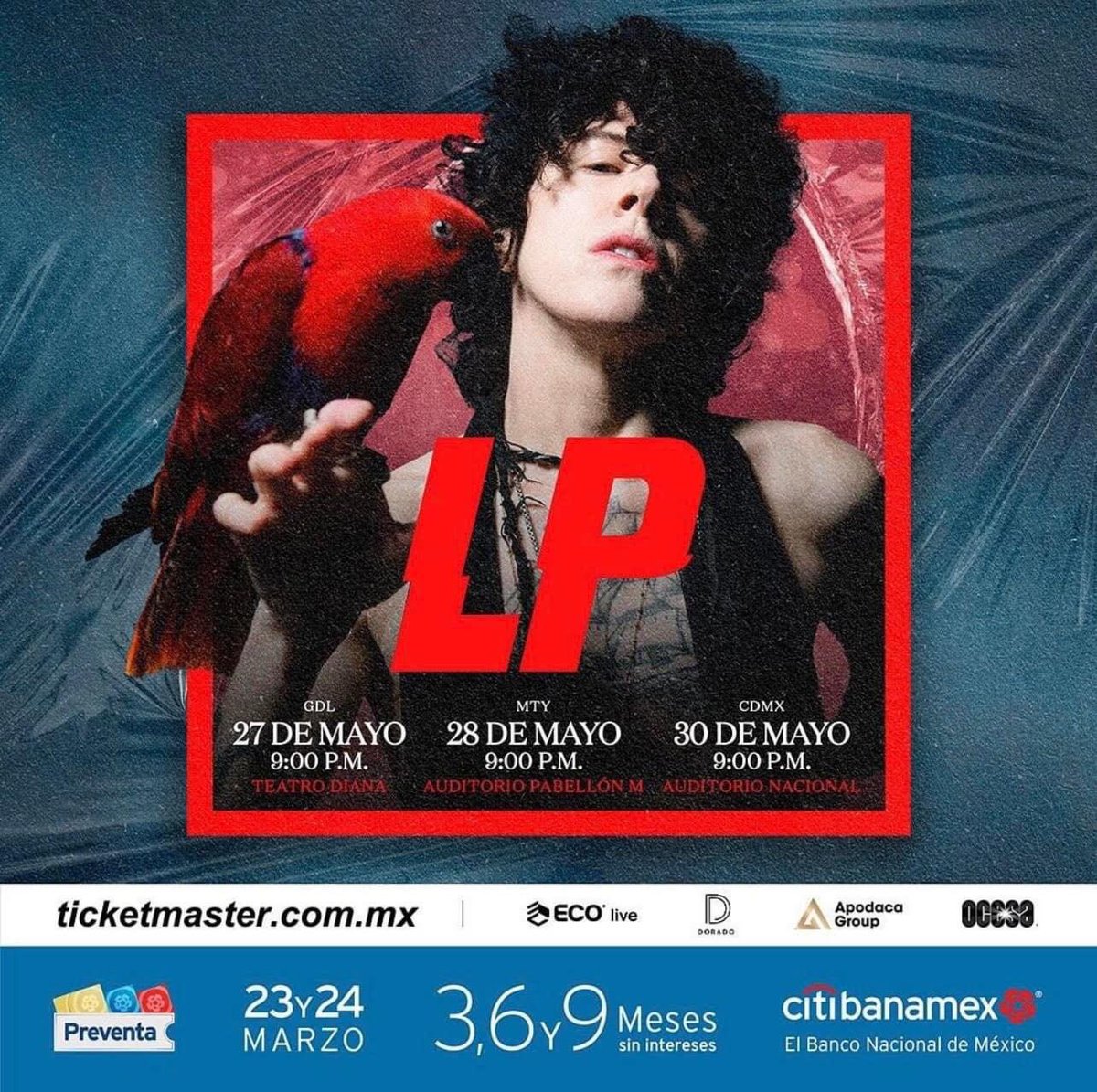 Ya comenzó en taquilla y <a href="/Ticketmaster_Me/">Ticketmaster México</a> la preventa Citibanamex para el concierto de <a href="/iamlp/">LP</a> 🙌

🎫 ticketmaster.com.mx/lp-ciudad-de-m…