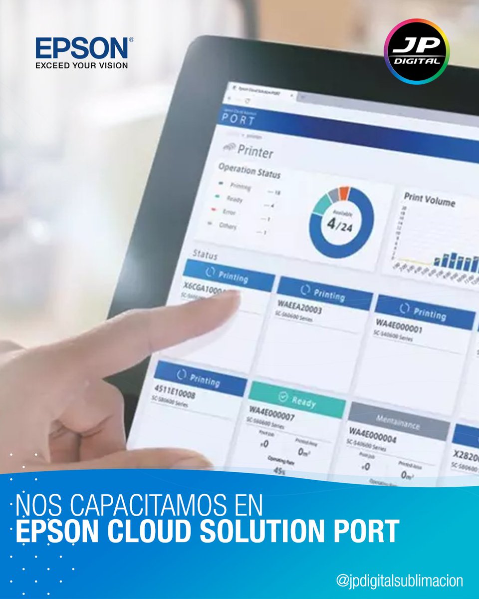 JPDIGITAL2's tweet photo. Día a día nos capacitamos ofrecerte más y mejores servicios que te ayuden a ser más productivo. Hoy nos especializamos en Epson Cloud Solution Port, que es una plataforma de de servicios basados en la nube que ofrece asistencia para impresoras Serie F.   #Epson #JPDigital https://t.co/APCgegvuei