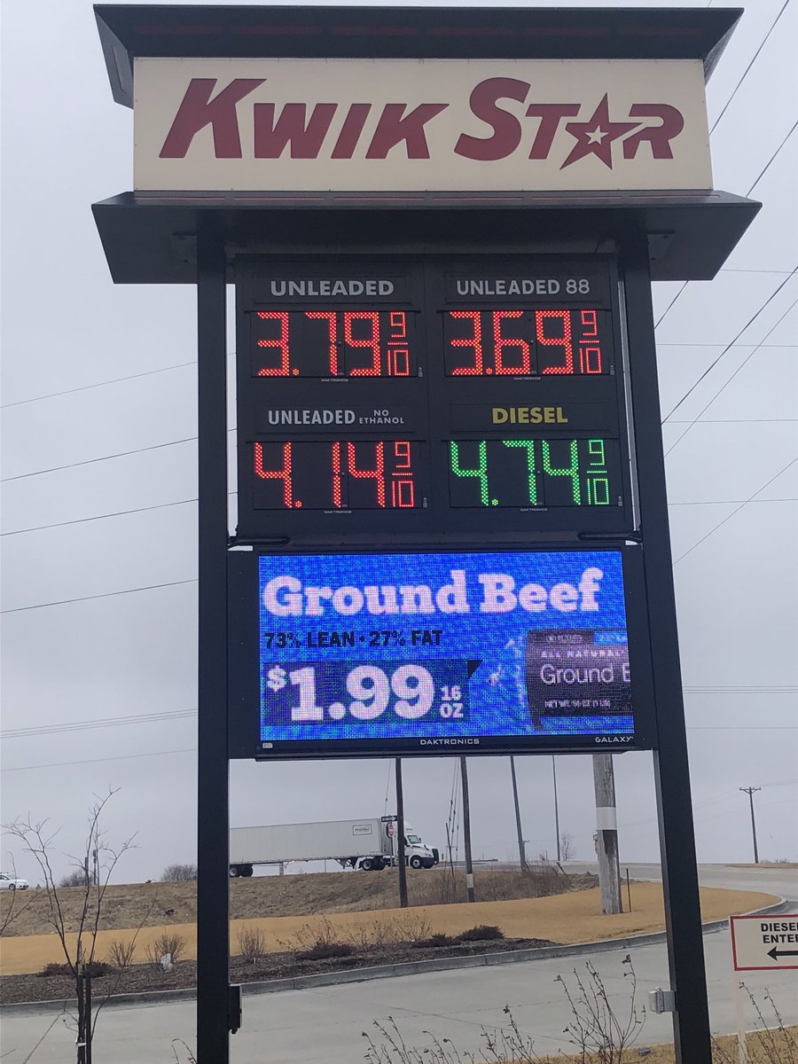 Story City Iowa coming back from Arizona. Our 1st Kwik Star/ Trip In 2 weeks. My wife and I were like 2 kids in a candy store ! Love those stores!