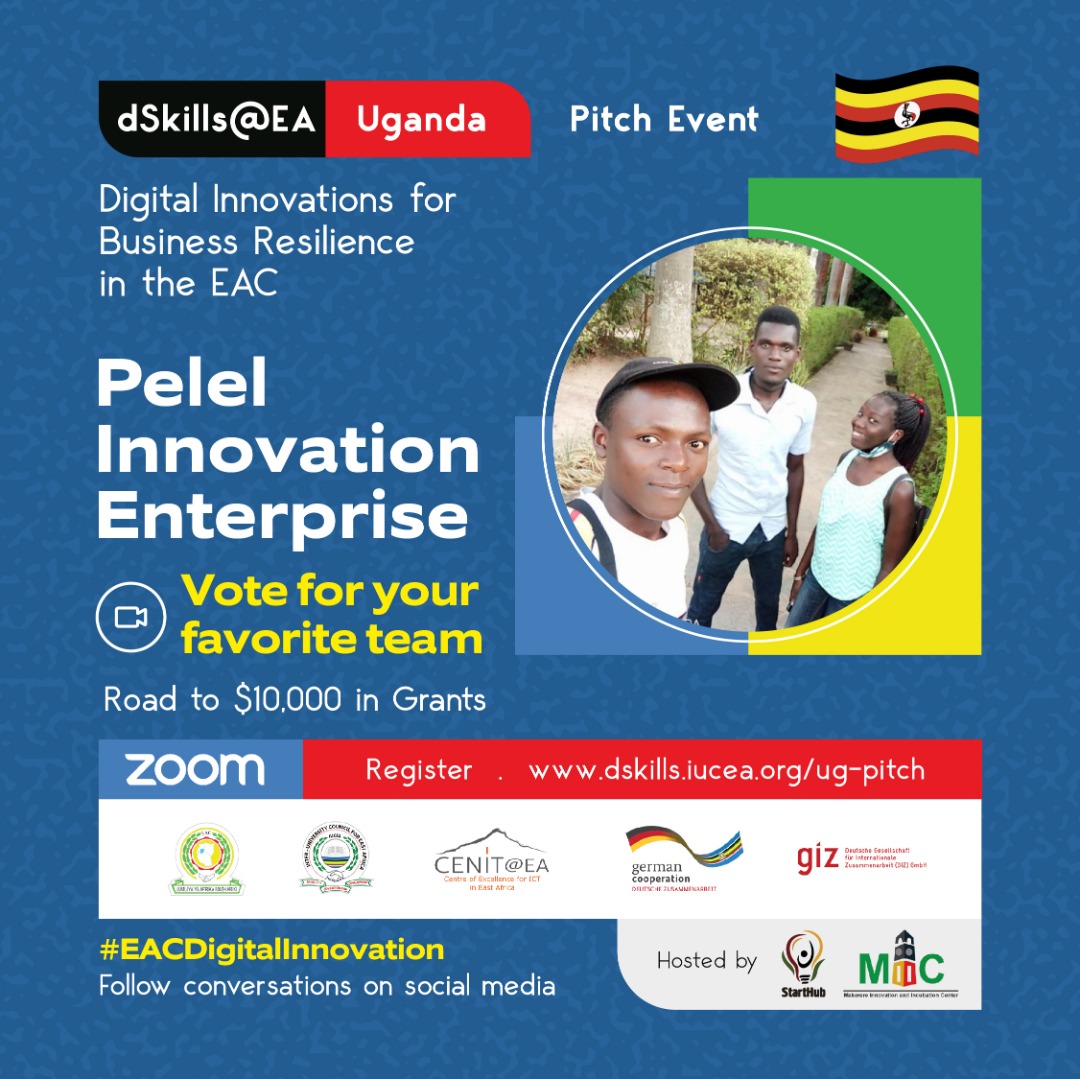 JanetLele's tweet photo. Hello. I am a participant in the bootcamp of the #EACDigitalInnovation currently taking place at @miic_ug. On Sat 26th March 2022, we will have a national pitch event. Register here https://t.co/pfiswIzKEq to attend &amp; vote for my team.
 @iucea_info @eacgiz, @EaCenit, @jumuiya x https://t.co/9rhgNtsx1q