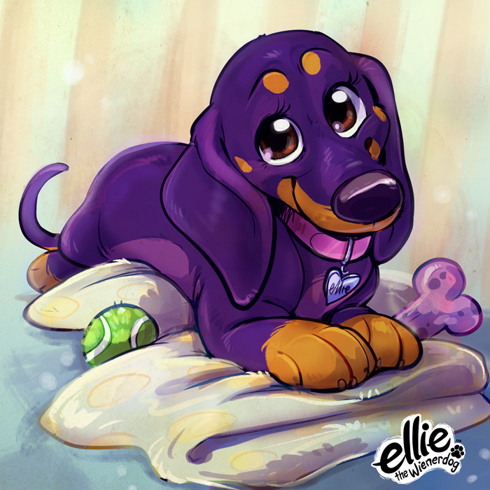 Now if this doesn't make you feel warm and fuzzy, I don't know what will. 
Today is National Puppy Day so here's you daily dose of puppy love to bring a smile to your face and grin to your heart! #puppyday #nationalpuppyday #puppylove #elliethewienerdog #purplewienerdog