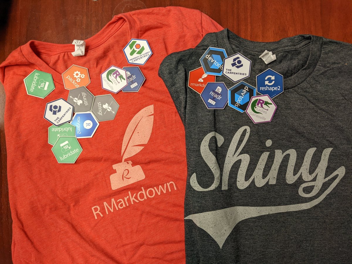 GnvRug's tweet photo. It's time for our monthly #rstats Coding Collective again! Today (Wednesday 03/23/2022) 3-5 pm in the @UFInformatics classroom (CISE Bldg E251).
@DinaKla is hosting; drop in *any time* for a chat, question, discussion.
Stickers and T-shirts for in-person attendees!
(1/2) https://t.co/1eT8rFci4h