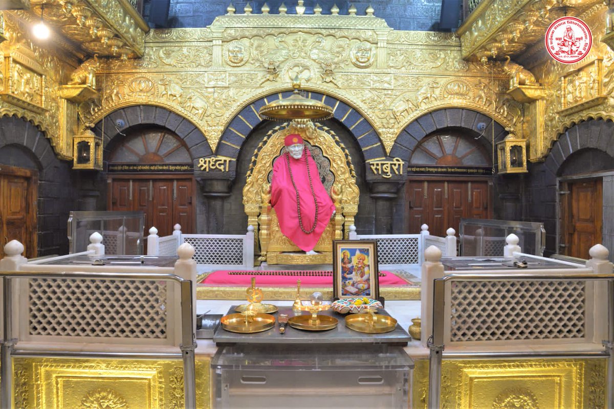 SSSTShirdi's tweet photo. *!! ॐ साई राम !!*
*श्री साईबाबा संस्थान विश्वस्त व्यवस्था,शिर्डी*
*!! ॐ Sai Ram !!*
*Shri Saibaba Sansthan Trust, Shirdi*
*आरती :- शेजारती*
 *बुधवार २३ मार्च २०२२*     
*Aarti : - shejaarti* 
*Wednesday 23 March 2022* https://t.co/Xd8tC7sNIT