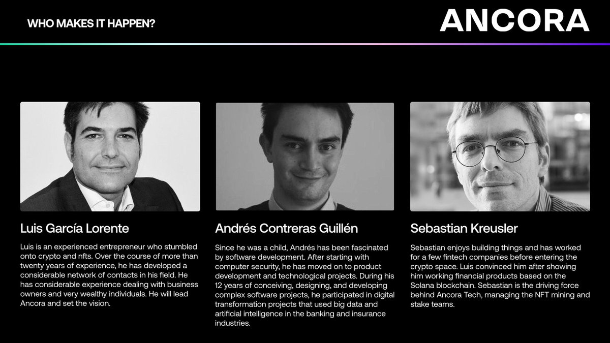 Introducing the Ancora Team, Experts in their own field that will lead the new wave of Web3 payments.