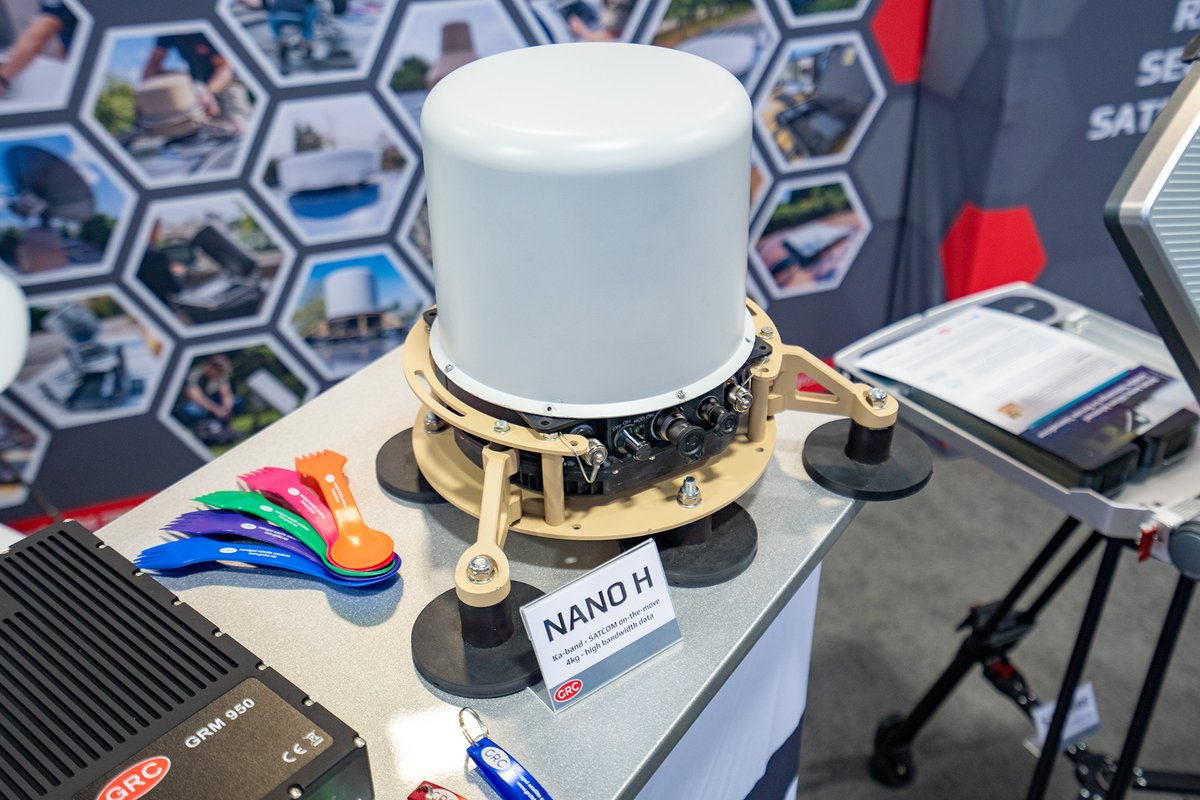grcltd's tweet photo. Visiting #Satellite2022 in #Washington? Looking for unstoppable #SATCOM? #GetSAT make innovative Ka and Ku-Band static and on-the-move hardware. We have the small-form high bandwidth Nano H and ROK on Booth #1450 and visit #GetSAT on #1524 to see the superb new Slingblade KU π‘π https://t.co/V6efZqODIx