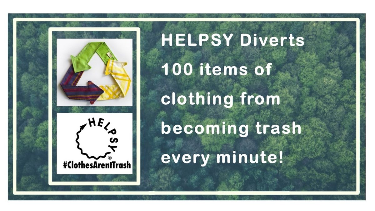 helpsy's tweet image. We are a on a mission to make sure #ClothesArentTrash. Join us at l8r.it/a363 to see what textile recycling options are available near you.