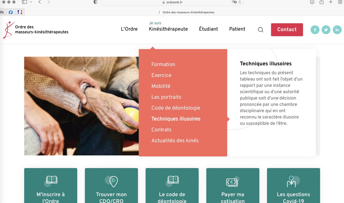 Je vous l'avais promis la #teamkine le <a href="/cnomk/">Ordre des masseurs-kinésithérapeutes</a> vient de publier sur son site la première version du tableau des techniques de soins illusoires signalées à l'ordre. Partagez-le, promouvez une certaine idée de la kinésithérapie. Merci de votre soutien ! ordremk.fr/wp-content/upl…