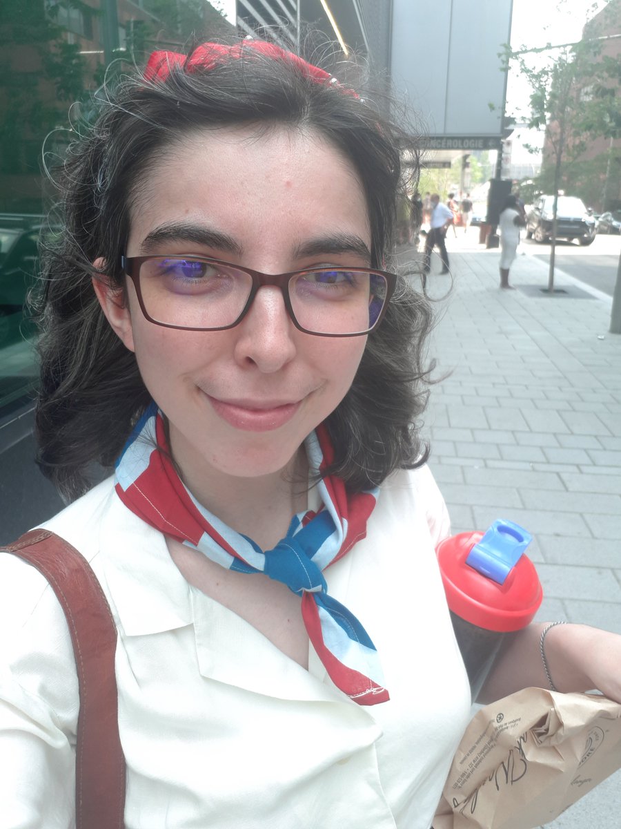 Hello, here's #WhatAGameDevLooksLike! (Well I look like this, I don't know about other devs.)

I've been a community manager in the game industry since 2018 first at Tribute Games and now for Paralives. I also love and wear 1940s fashion and anything l a v e n d e r.