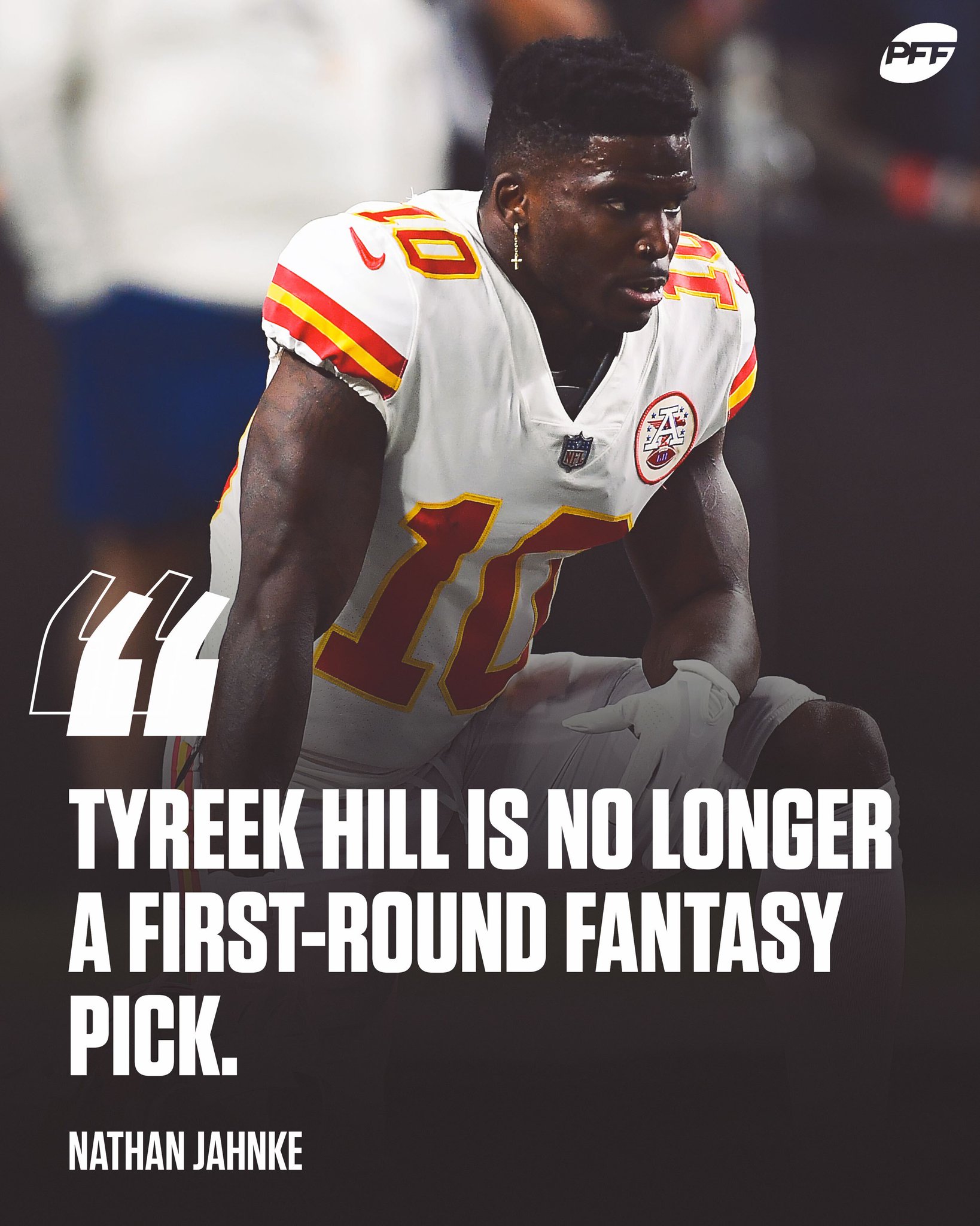 PFF Fantasy Football on Twitter "Tyreek Hill's fantasy value without Patrick Mahomes 📉 https