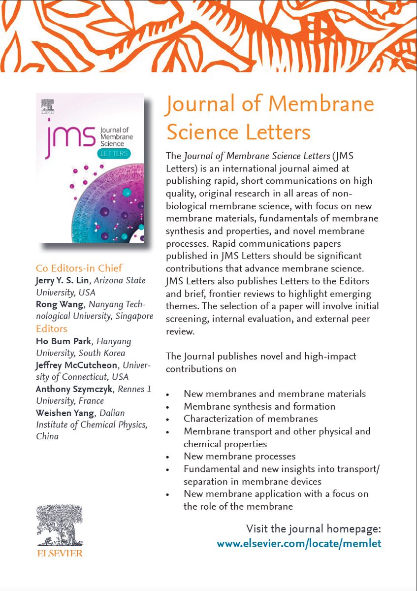 Journal of Membrane Science tweet media