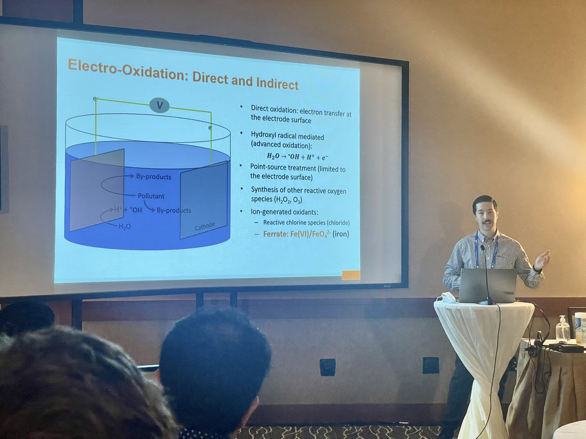 LDobelle's tweet photo. Presenting with @mcbeath2o and @clementcid at #ACSSpring2022 our recent results of decoupled e-peroxone process and ferrates for water treatment https://t.co/u5snvrTuz3