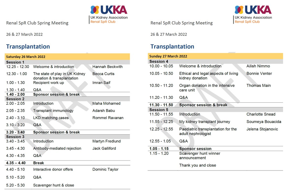 Ailish Nimmo (@nimmikins) on Twitter photo Registration closes tomorrow for the SpR Club Spring Meeting! Provisional programme below😀
Sign up at the link 👇 
eur.cvent.me/woQOo
@rasprclub <a href="/UKKidney/">The UK Kidney Association</a> <a href="/CharlotteMSnead/">Charlotte Snead</a> @Walnutrained <a href="/hannahksb/">Hannah Beckwith</a> <a href="/haresh11/">Haresh Selvaskandan</a> <a href="/AKIfellow/">Lynne Sykes</a> Registration closes tomorrow for the SpR Club Spring Meeting! Provisional programme below😀
Sign up at the link 👇 
eur.cvent.me/woQOo
@rasprclub <a href="/UKKidney/">The UK Kidney Association</a> <a href="/CharlotteMSnead/">Charlotte Snead</a> @Walnutrained <a href="/hannahksb/">Hannah Beckwith</a> <a href="/haresh11/">Haresh Selvaskandan</a> <a href="/AKIfellow/">Lynne Sykes</a>