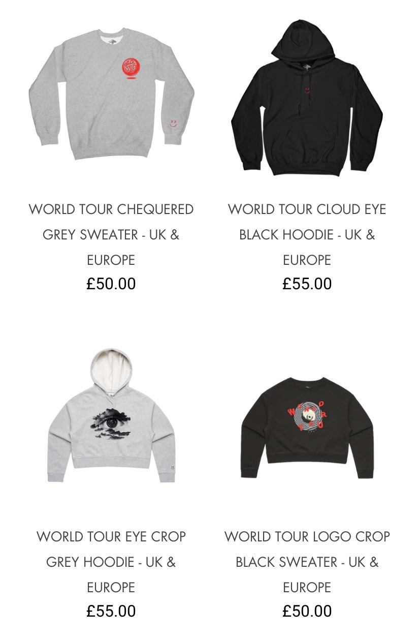 Louis Tomlinson News on X: #Update  The World Tour Eye Off-White Tee from  the Australian Leg is now sold out on Louis' online merch store!   / X