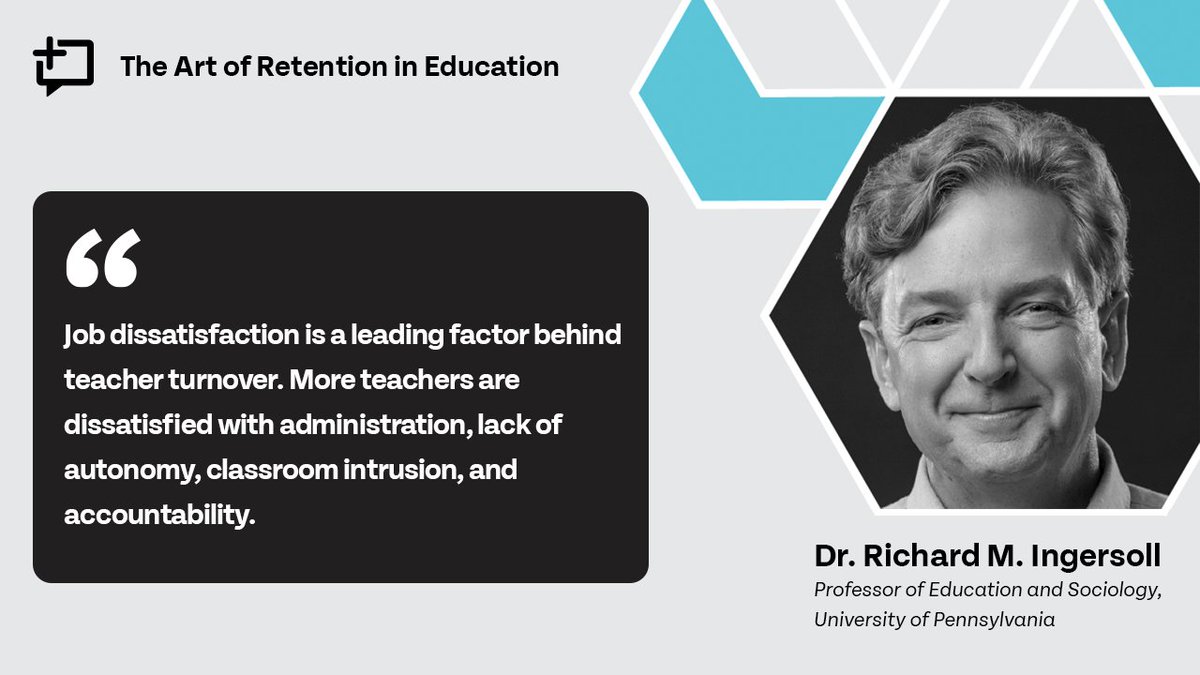 thoughtxchng's tweet photo. Why do schools have difficulty staffing their classrooms with qualified teachers?

Dr. Richard M. Ingersoll, Professor of Education and Sociology at the University of @Penn, shares his thoughts. 

#EdLeadership #EdChat https://t.co/x8DK7vuo4V