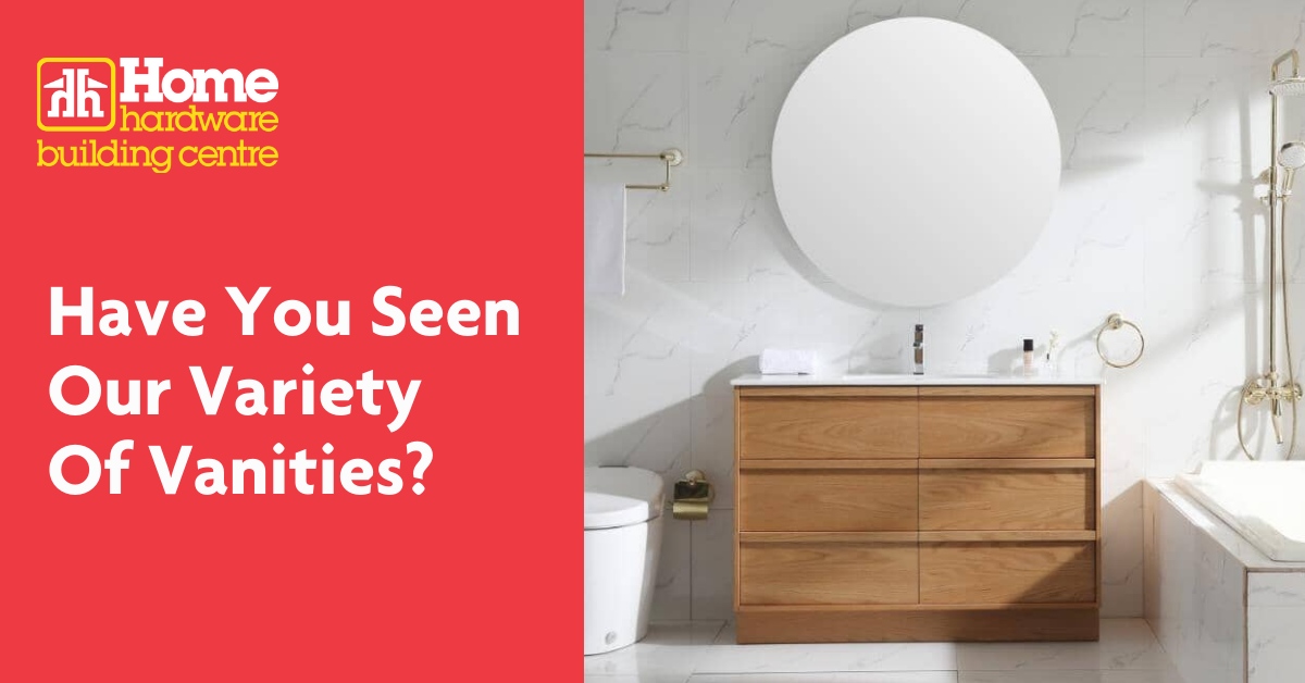 Start the spring with a new look in the 'reading room'. We have a great selection &amp; are confident we have a vanity available for your bathroom that will suit any space, large or small. 

northbattlefordhomehardware.com
#HomeHardware #NB #NorthBattleford #DIY #Renovations