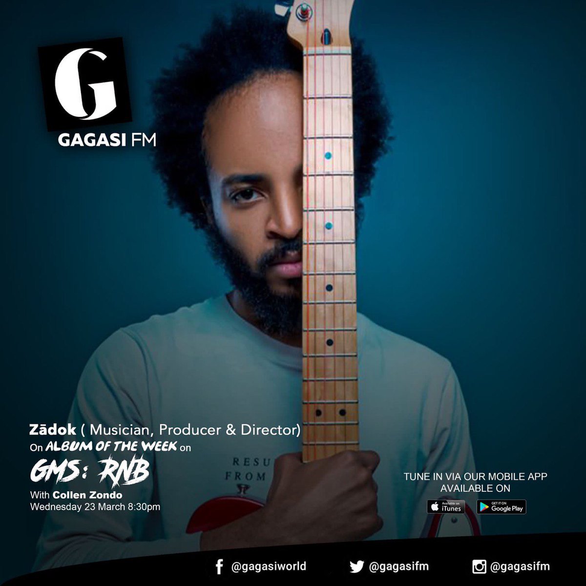 sapr_africa's tweet photo. Tune into @gagasifm after 20h30, and catch @ZadokZA chatting about his new EP #PerspectiveRed 😊
#sapr #pr https://t.co/ZnNgq5Nfs4
