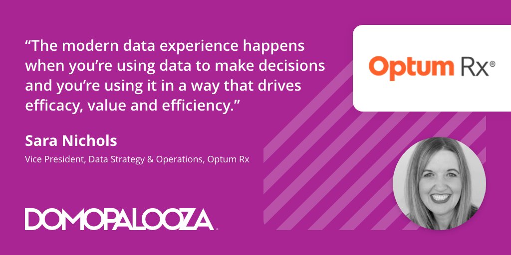 Domotalk's tweet photo. Sara Nichols, Vice President, Data Strategy &amp; Operations at @OptumRx shares what the modern data experience means to her. #DP22 @candidmarketer https://t.co/ZIaxbJIC8W