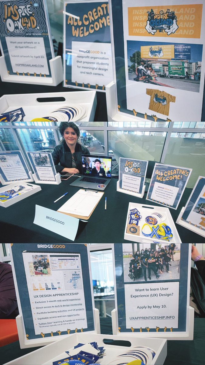 CAREER FAIR: Designers, Creatives, Students - be sure to swing by <a href="/bridgegood/">BRIDGEGOOD</a>’s table <a href="/csmbulldogs/">College of San Mateo</a> / College of San Mateo today through 1pm! #DesignForSocialGood