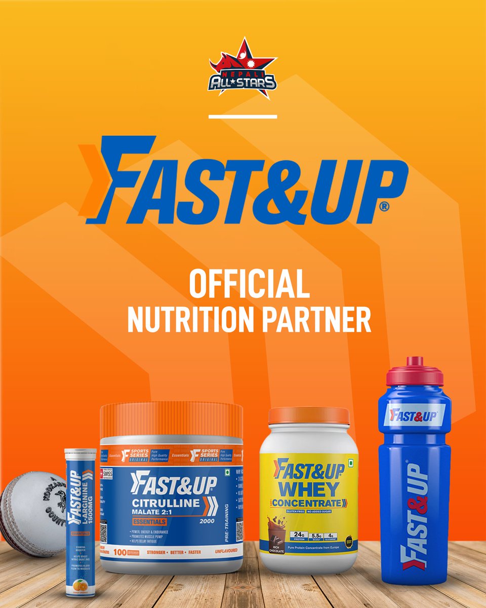 Nepaliallstars's tweet photo. We are thrilled to announce that Fast & Up (@fastandup_india, @fastandup_fitsquad,
@fastandup_usa) will be the Official Nutrition Partner of Nepali All Starts for the year 2022.
#NepaliAllStars
#FastAndUpIndia
#FastAndUpFitSquad
#NutritionThatPerforms https://t.co/IeiupmAOaK