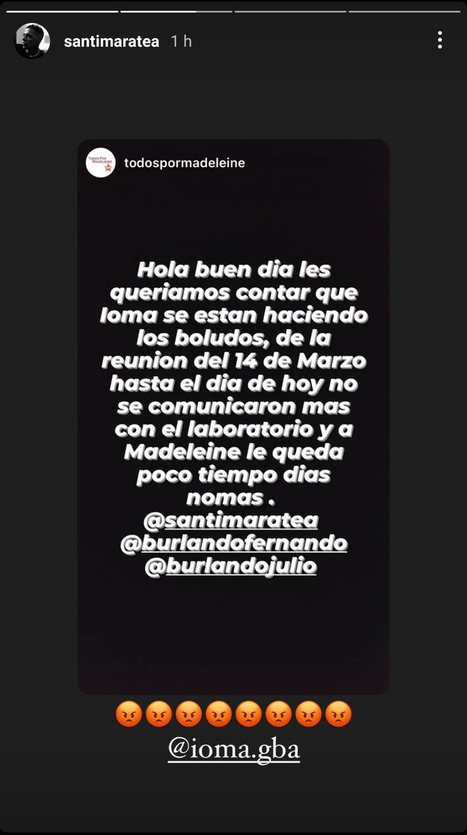 labananaenmoto's tweet photo. Que bronca que @IOMAgba siga jugando con la vida de Madeleine y no acate la decisión de la justicia.
Los medios podrían levantar esto y dar una mano, en vez de publicar que Santi Maratea estuvo jodiendo con cuánta guita habría q poner para pagar la deuda 🤦♀️
#todospormadeleine https://t.co/kzAp7GVsUy