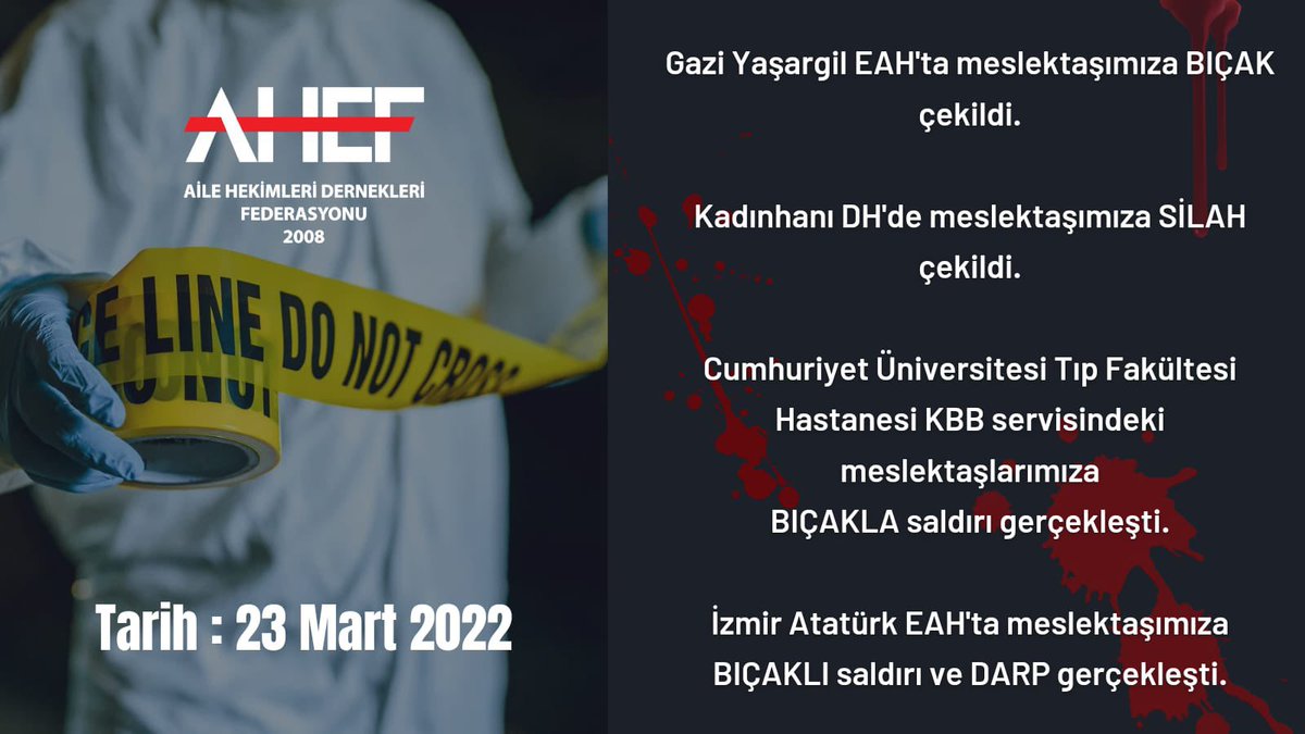 Sağlık politikalarını üretenler engel olmadığı için

#şiddetbitmiyor