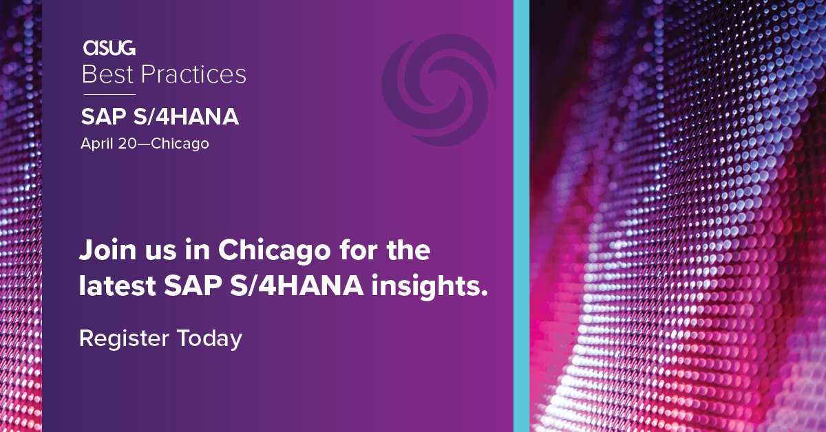 ASUG365's tweet photo. We know it feels like forever since you’ve met your @SAP peers face-to-face. We’re still hosting #ASUG Best Practices: #SAP #S4HANA in Chicago next month, and we urge you to join us! https://t.co/uMr1fqx2LD #S4Chicago #BPS4HANA https://t.co/yE5Pw9cdm0