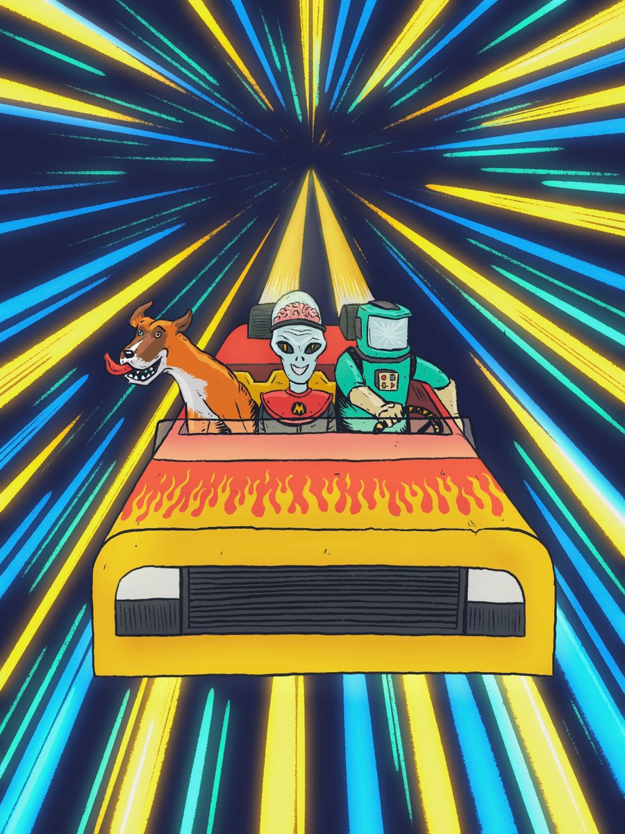 Thank you <a href="/jaybee_draws/">jaybee_draws</a> for this awesome custom 1/1. 

Featuring <a href="/SpaceWalker_nft/">SpaceWalker by Jaybee</a>,  <a href="/SaveMartiansNFT/">Save The Martians</a> and my Lady.