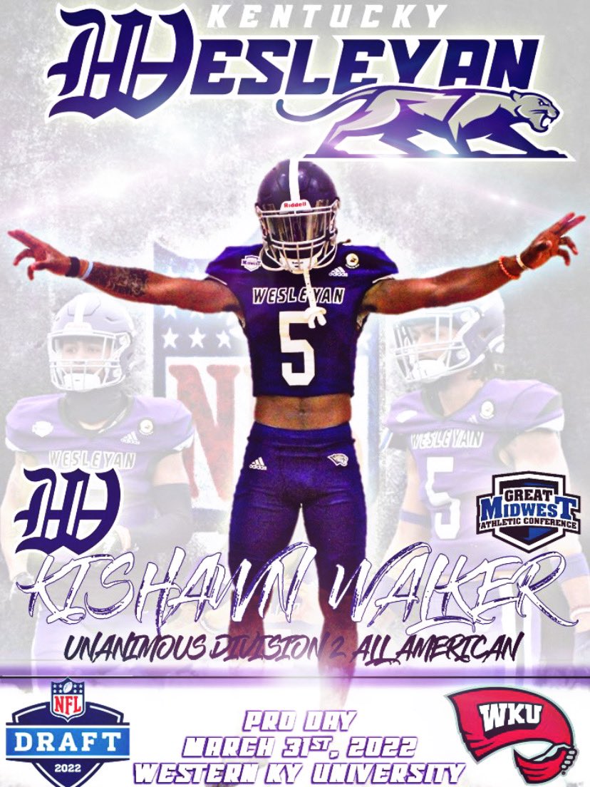 🚨🚨 Pro Day’s on tap for <a href="/KWCPanthers/">KWC Panthers</a> very own <a href="/big4kirko/">Shedrick Kirk</a> &amp; <a href="/walker_kishawn/">Kishawn Walker</a> ‼️‼️ Big thank you to <a href="/TSUTigersFB/">Tennessee State Football</a> &amp; <a href="/WKUFootball/">WKU Football</a> … 🚨🚨

#ForTheW #OneHeartbeat #Legendary