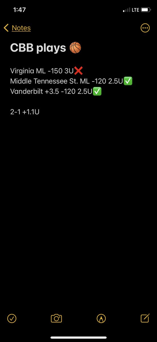 LockItIn7's tweet image. Recap from last night! Virginia was a heartbreaker as they led by 4 with 20 seconds left and choked the game away. Vandy got very sweaty towards the end too but they held on for us! Nice day to start the week but let’s keep grinding more profit!🙏🏻🔥🤝#Lockitin #GamblingTwitter