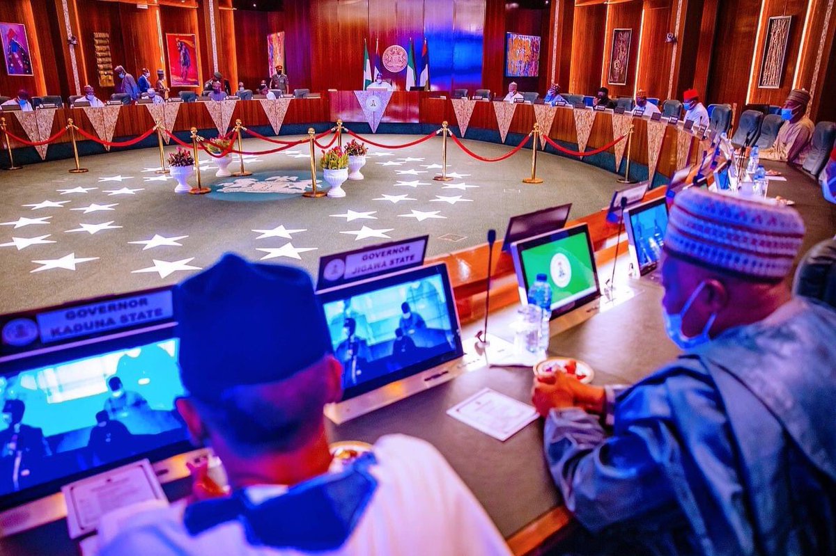 Greater_Kaduna's tweet photo. Just In: President @MBuhari meets with the Progressive Governor’s Forum. 

#WeAreProgressive 
#APCNationalConvention https://t.co/fAypelGUot