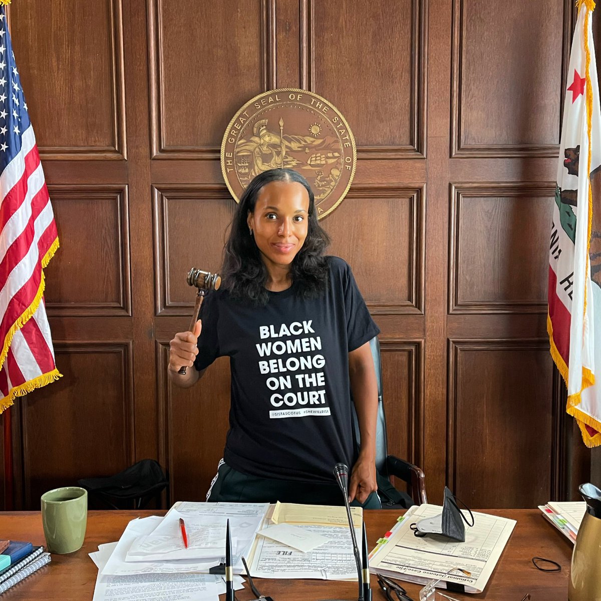 I know it’s #MarchMadess 🏀 but let’s talk about a different kind of court 👩🏾‍⚖️. The SUPREME Court.  #KetanjiBrownJackson is out here making HISTORY ya’ll. Showing Black girls they belong in ALL rooms where decisions are made. #BackJackson #SheWillRise