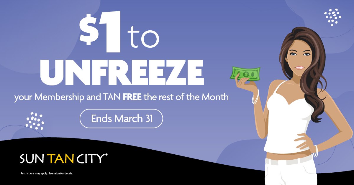 Join, Upgrade or Unfreeze for just $1 and get that spring glow you've been waiting for! Click the link for details: bit.ly/36kO5ZK