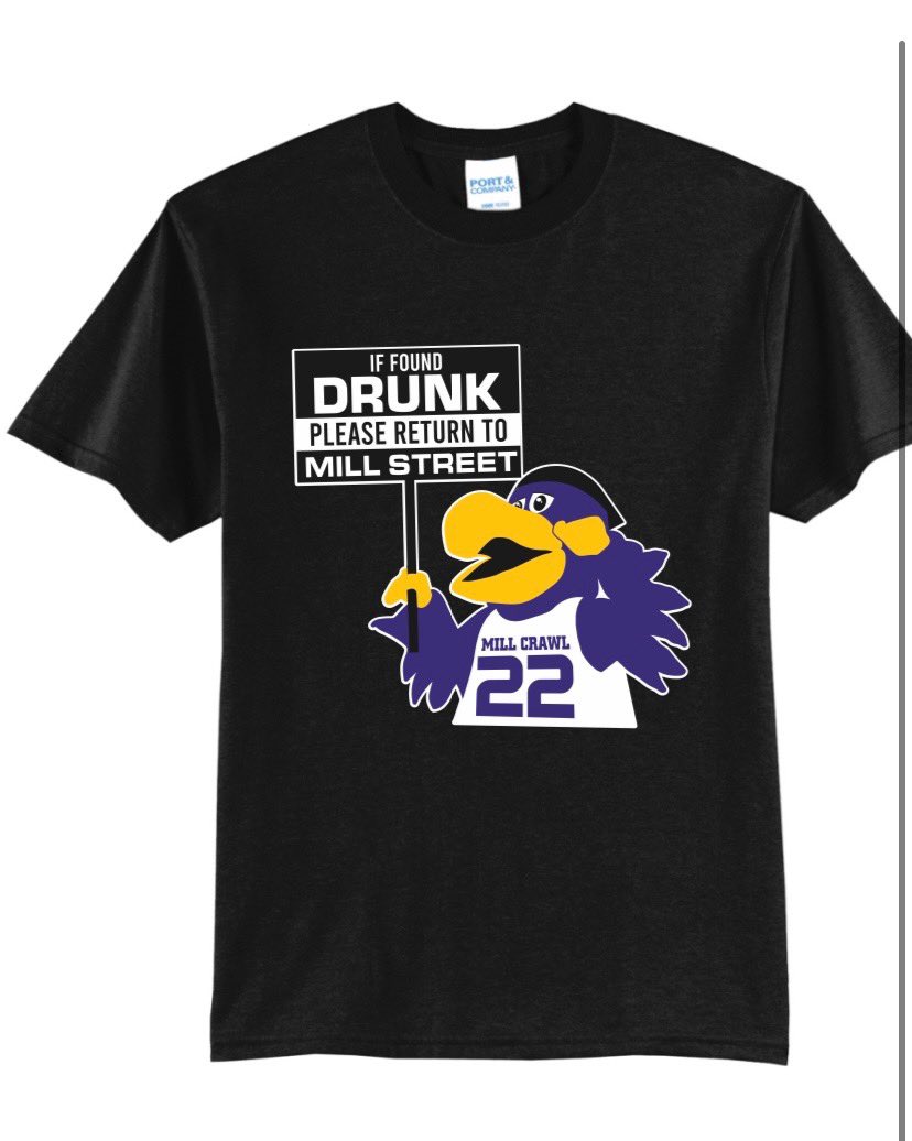 T-SHIRT DESIGN IS HERE!!!🥳🤠 You MUST be 21 in order to purchase &amp; MUST have a shirt to participate in Mill Crawl. Ordering details to follow.