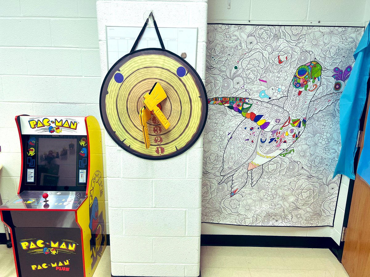 Is there a competition for most fun office <a href="/mehms/">Mary Ellen Henderson Middle School</a>? 😄 🕹 🪓 🎨 
#postivereinfocement #rapportbuilding #positivebehaviorsupports