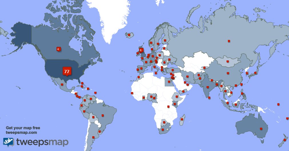 Special thank you to my 8 new followers from USA last week. tweepsmap.com/!lisbethwest