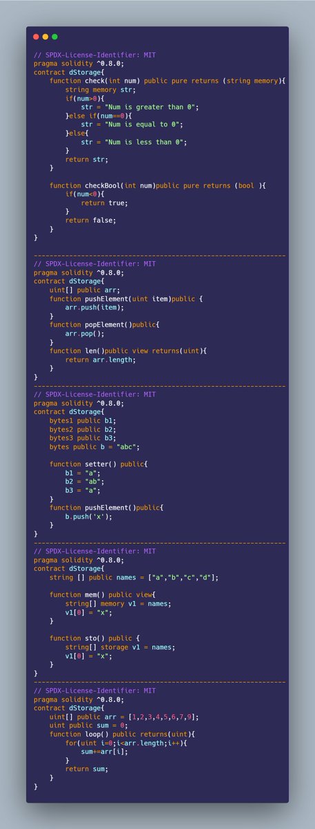 2xprathamesh's tweet image. Day 8 of #100DaysOfCode #100DaysOfWeb3 #100DaysOfWeb : 
Revised some JS topics✅
Practiced Solidity ✅