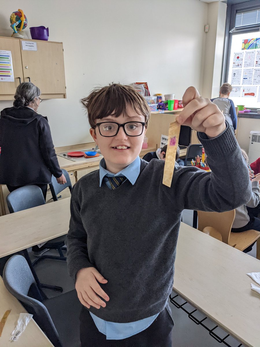 CarlibarCCC's tweet photo. This week the silver room have had fabulous fun learning about chemical reactions & physical processes, capillary action & chromatography #weareCCC #silverscience #BSW22 @IsobelMair https://t.co/cjV8SrTnTK