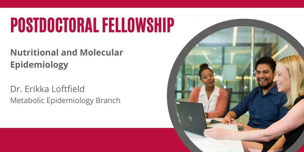 Dr. Erikka Loftfield is looking for a #postdoc fellow to study #diet related risks of #cancer. Learn more about her work in #NCI_MetabolicEpi and apply today! buff.ly/3idjyQ7 #EpiTwitter